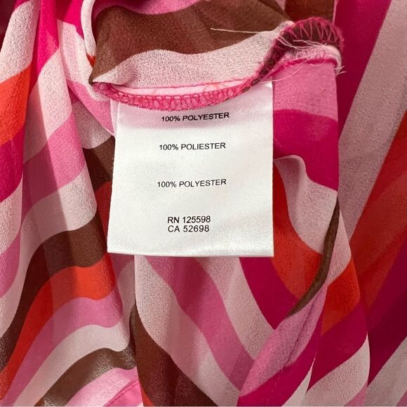 Adrienne Vittadini Sheer Long Sleeve Stripe Top - Picture 3 of 7